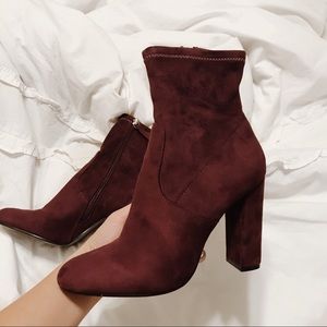 Steve Madden burgundy edit boots